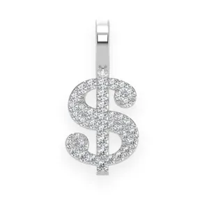 0.20CTW Diamond Dollar Sign Pendant