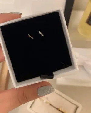 14K Bar Earrings