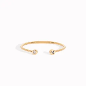 14k Gold Diamond Ring - Karoline Luxe