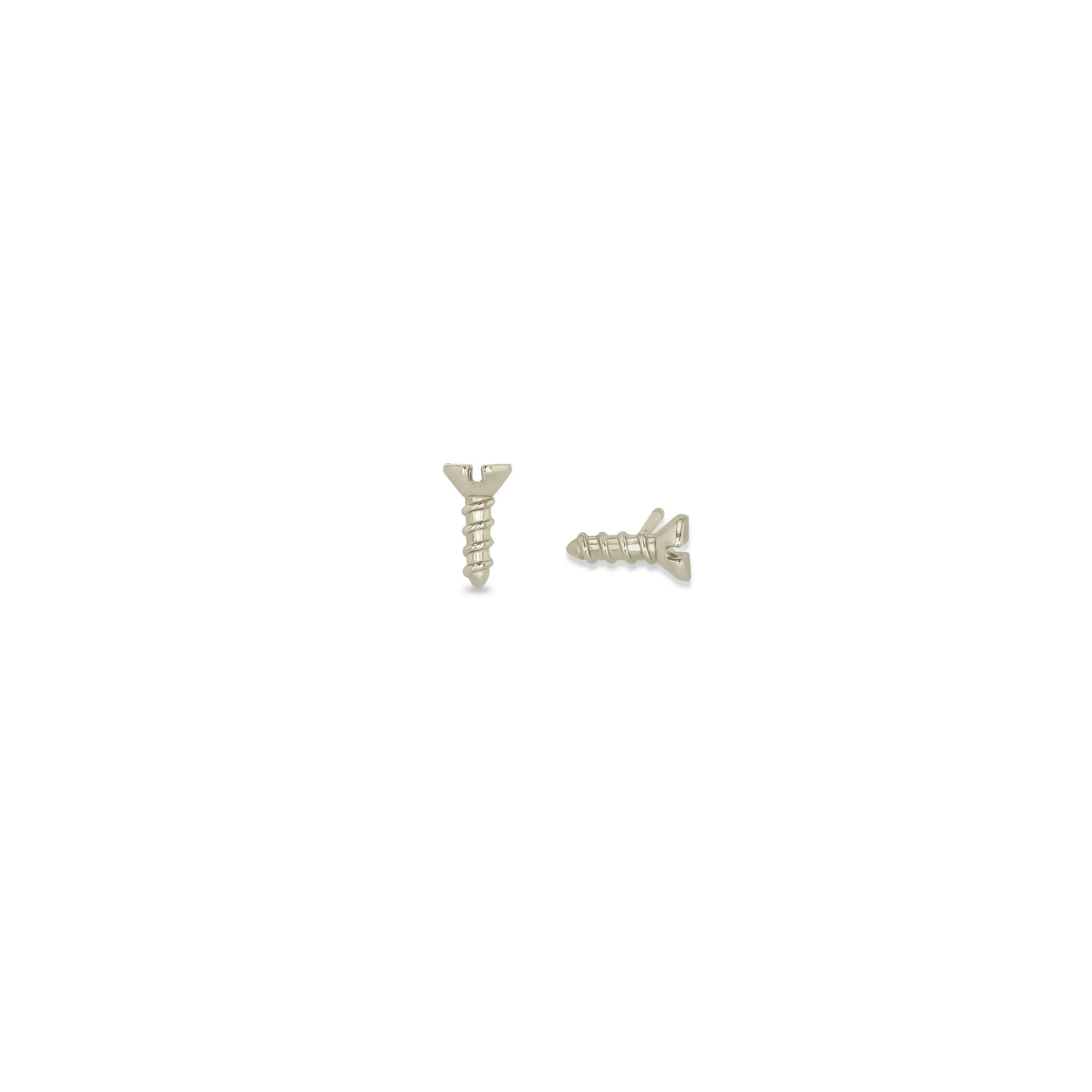 14k Gold Tiny Screw Studs