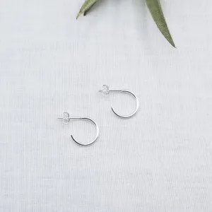 14mm STERLING SILVER HOOP