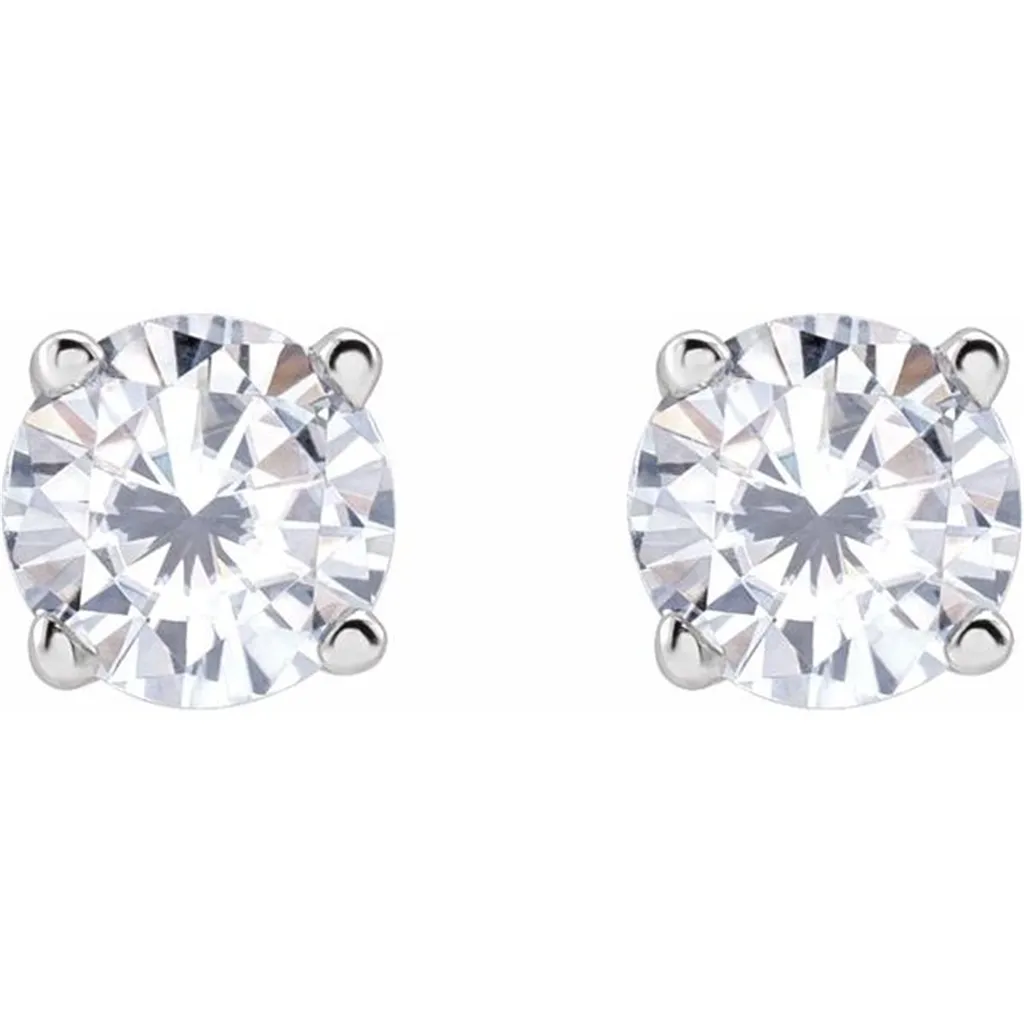 1.50 Carat Moissanite Studs DEF Color | Gold Plated Sterling Silver