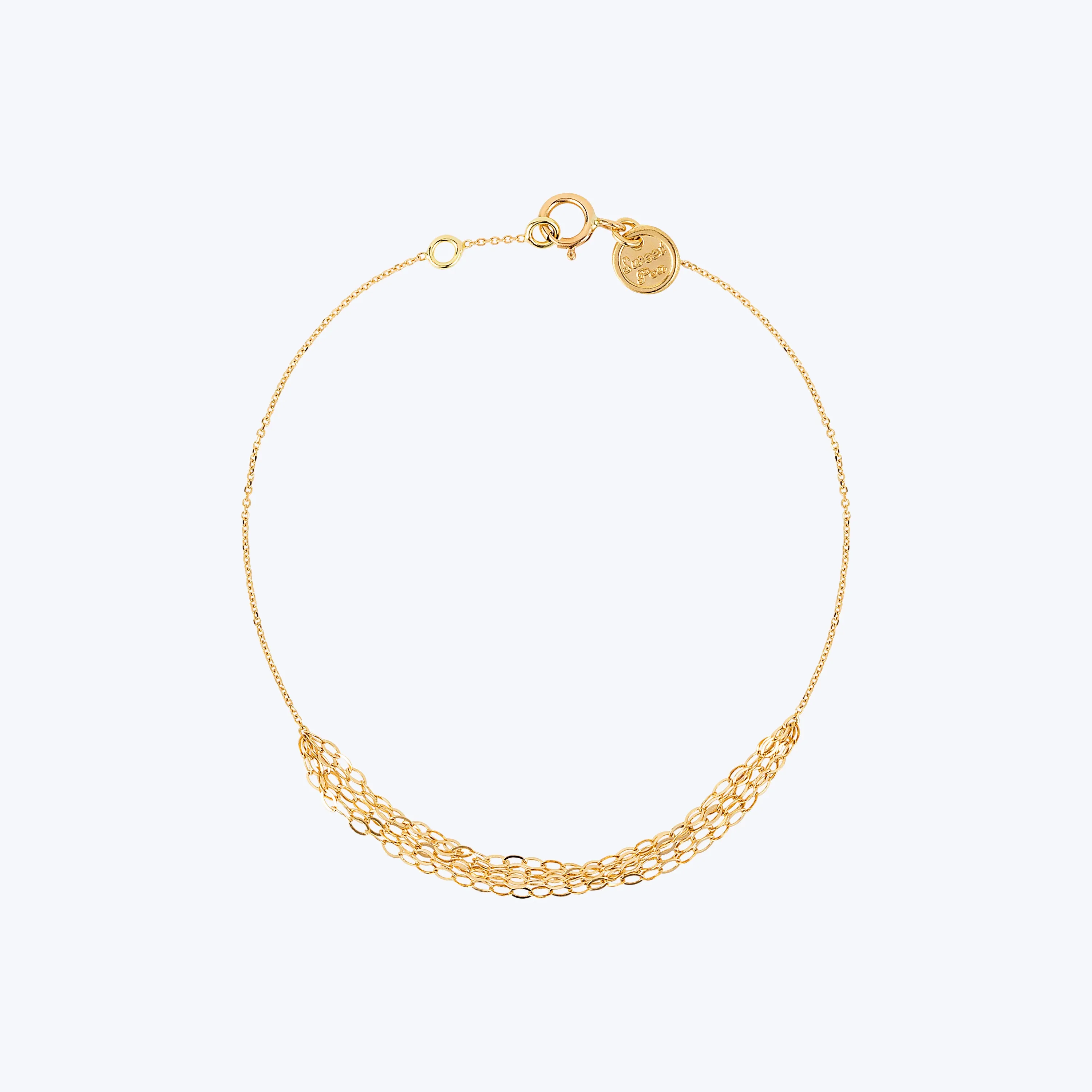 18K Gold Chain Tassel Bracelet