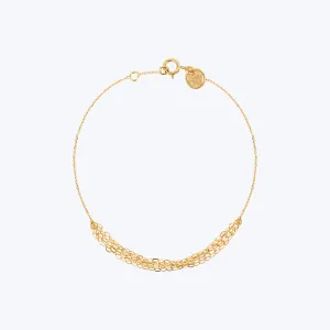 18K Gold Chain Tassel Bracelet