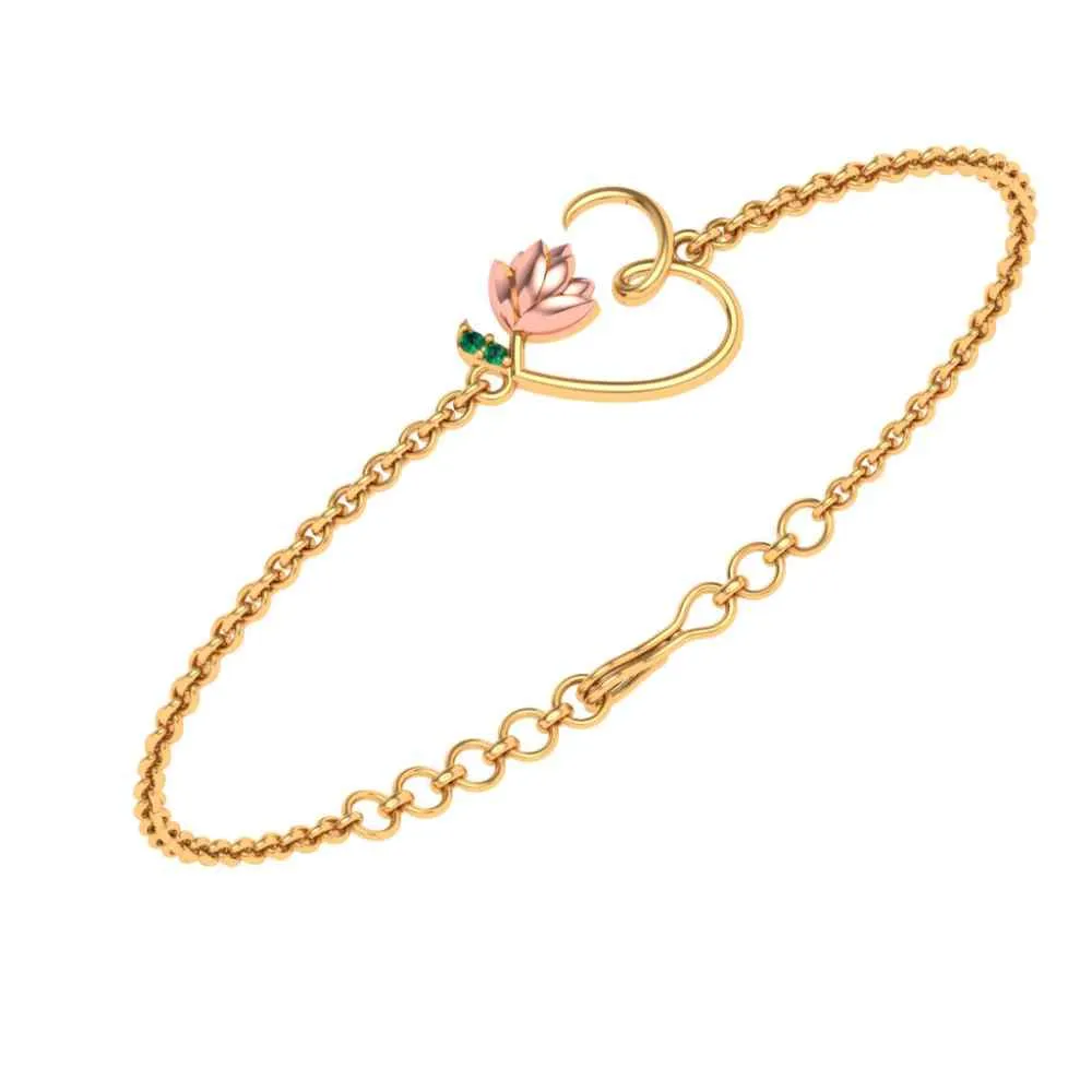 22k Lotus Themed God Bracelet To Gift Yourself