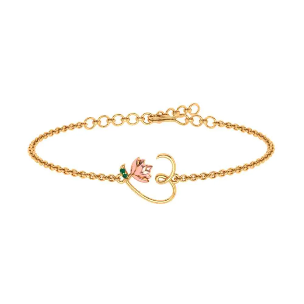 22k Lotus Themed God Bracelet To Gift Yourself