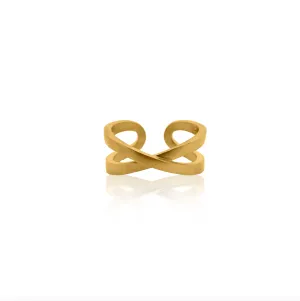 24Kt Gold Modern Infinity Ring