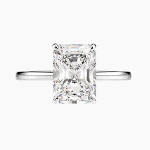 3CT S925 Radiant Cut Cubic Zirconia Engagement Ring