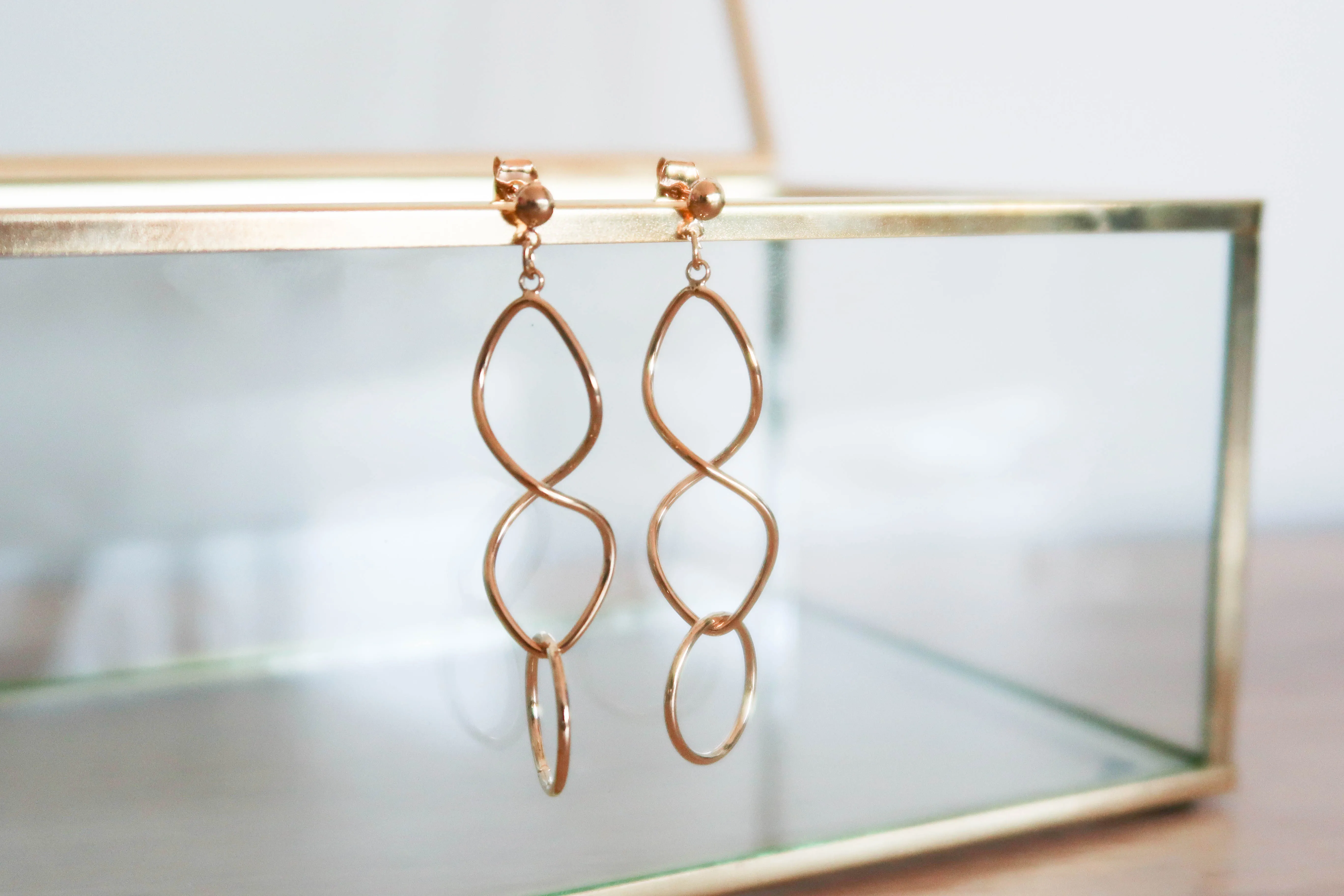 3D Gold Earrings