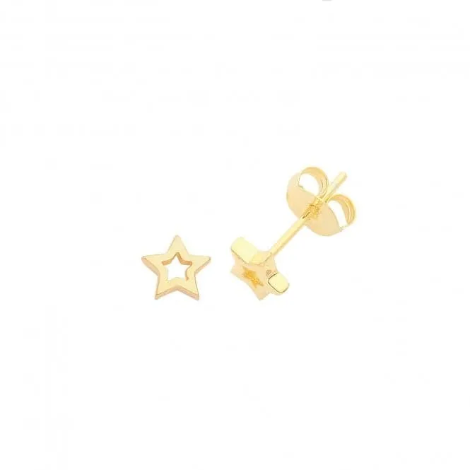 Acotis Silver Studs Gold Plated Star G51273GP