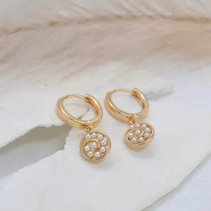 Akoya | 24k Gold Plated Hoops