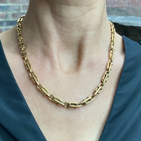 Antique Fancy Link Chain Necklace