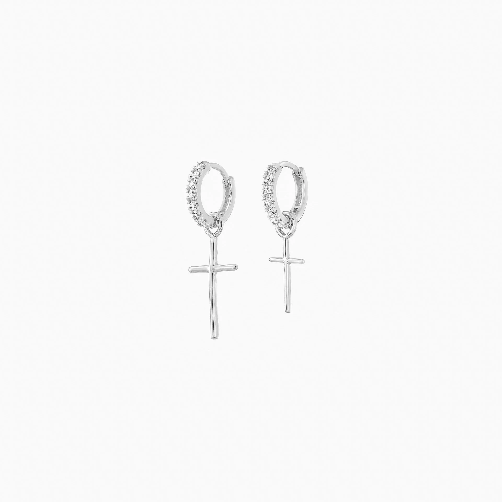 Ariel Mismatching Cross Earrings