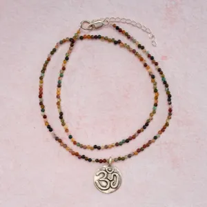 Beaded Jasper OM Necklace