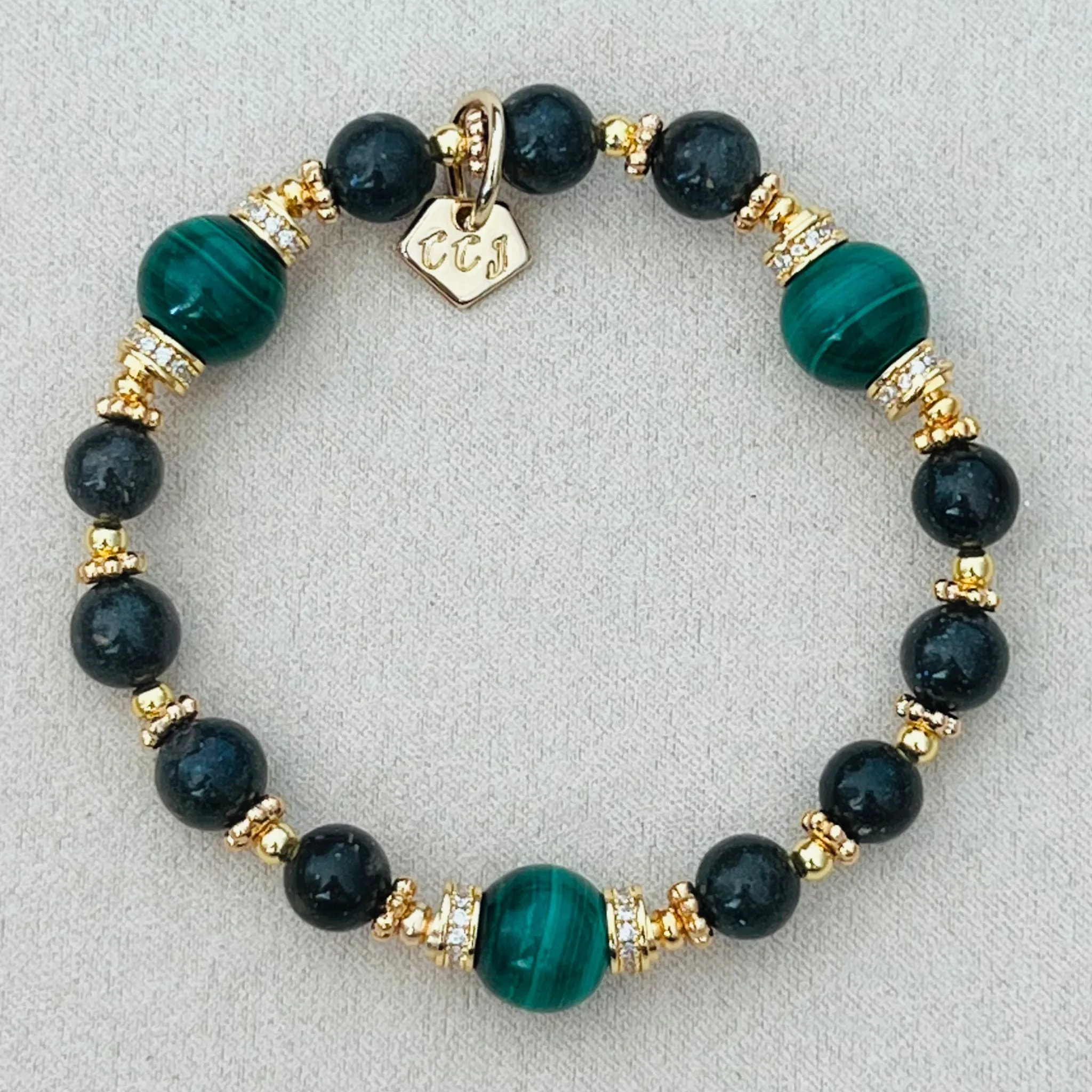 Black Opal & Malachite Bracelet