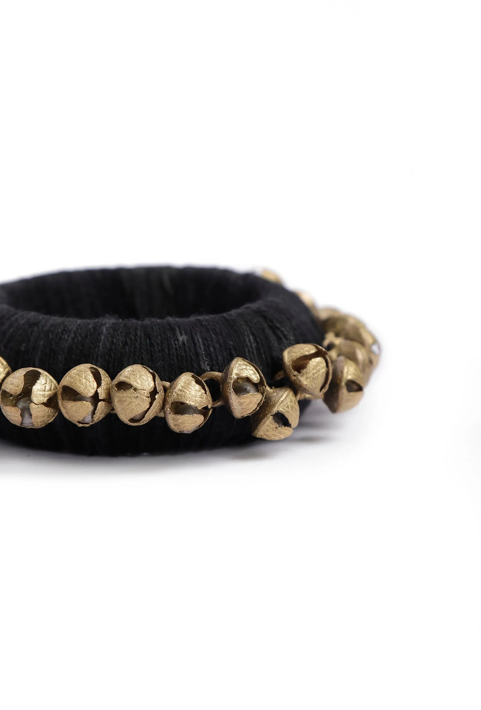 Black Thread Wooden Bangles