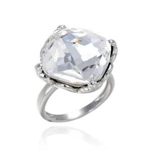 Brilliant White Crystal Ring