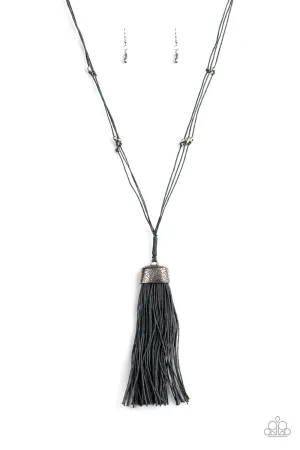 Brush It Off - Silver Paparazzi Necklace