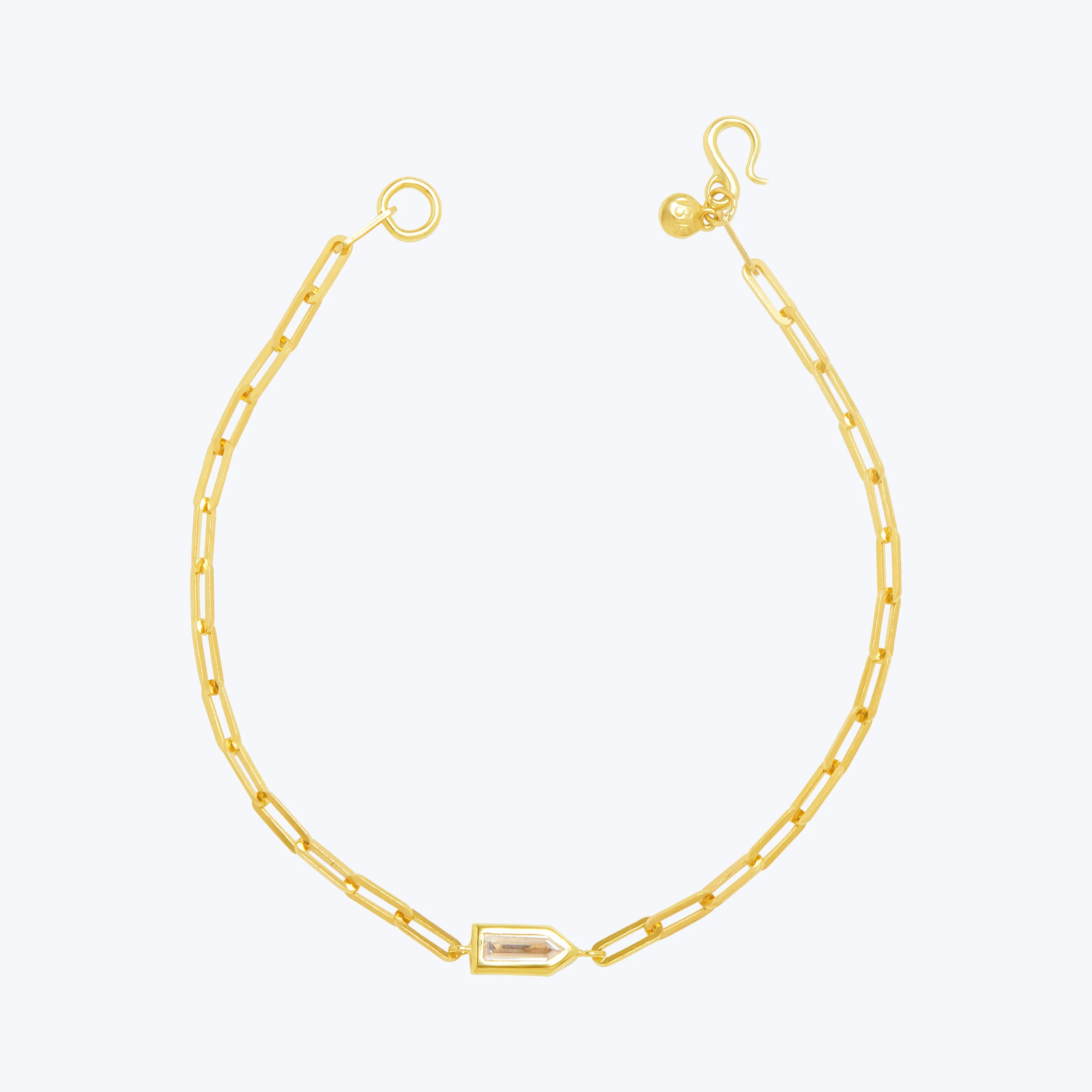 Bullet Diamond Station Chain Bracelet