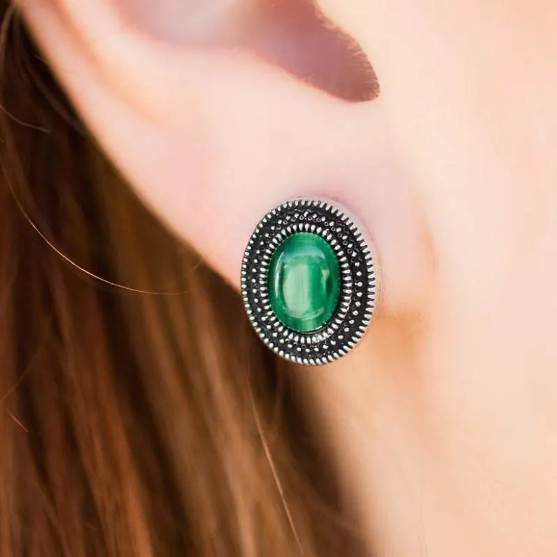 Carefree Cavalier Green Dainty Post Earrings