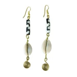 Chic Bone & Cowry Earrings