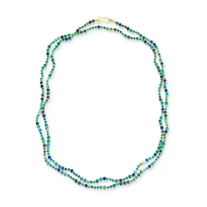 Chrysocolla And Lapis Beaded Necklace