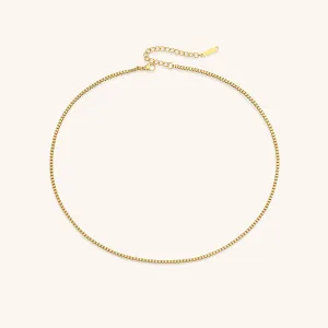 Danica Box Chain Gold Necklace