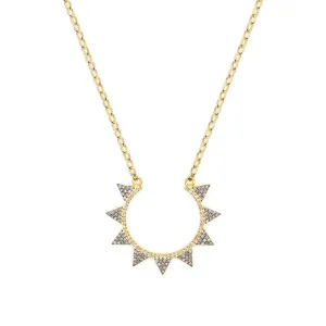 Diamond Horseshoe Spike Necklace