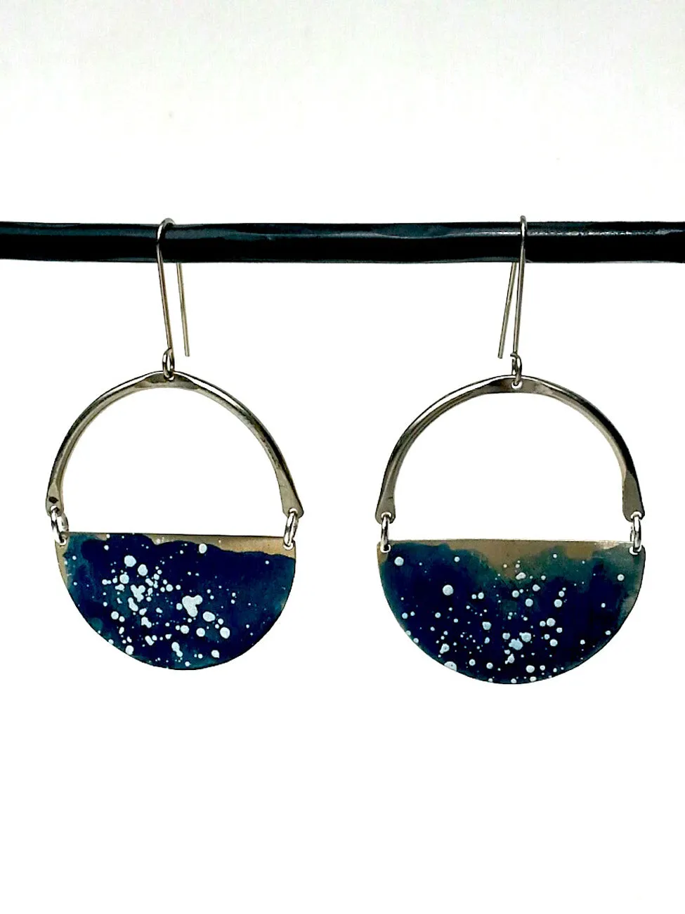 Earrings Half Moon Alpaca Galaxy