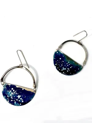 Earrings Half Moon Alpaca Galaxy