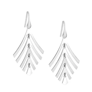 Earrings | Silver Stacked Chevron