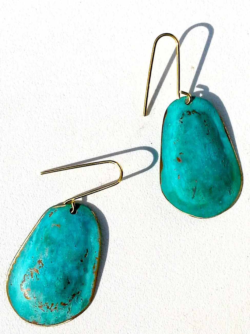 Earrings Small Drop Patina