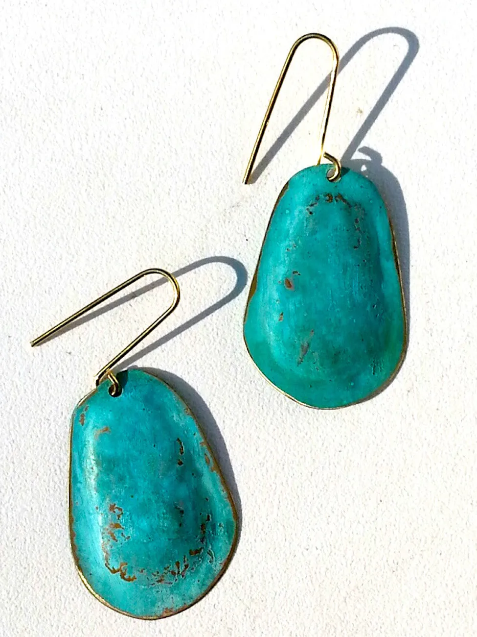 Earrings Small Drop Patina