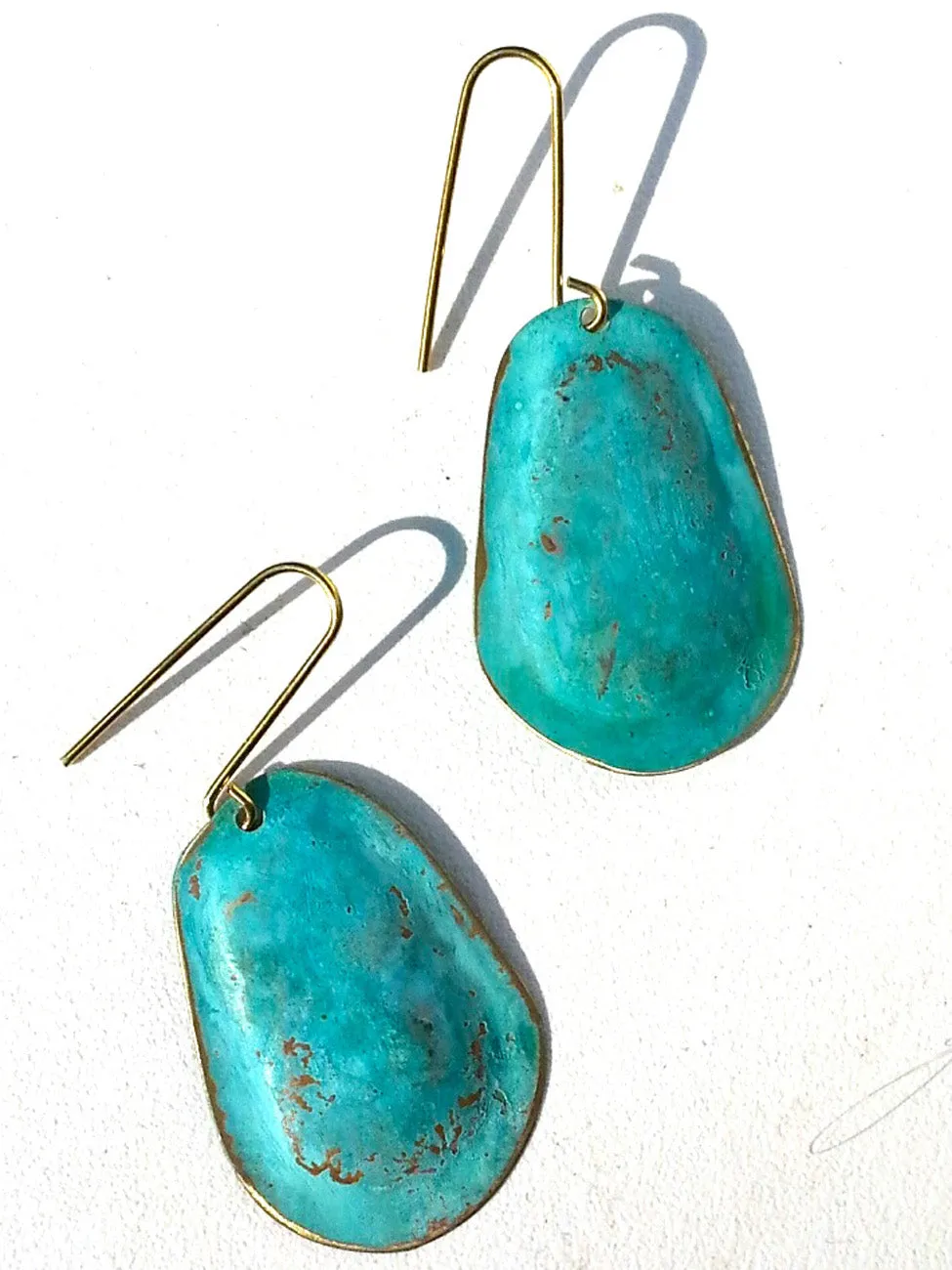 Earrings Small Drop Patina