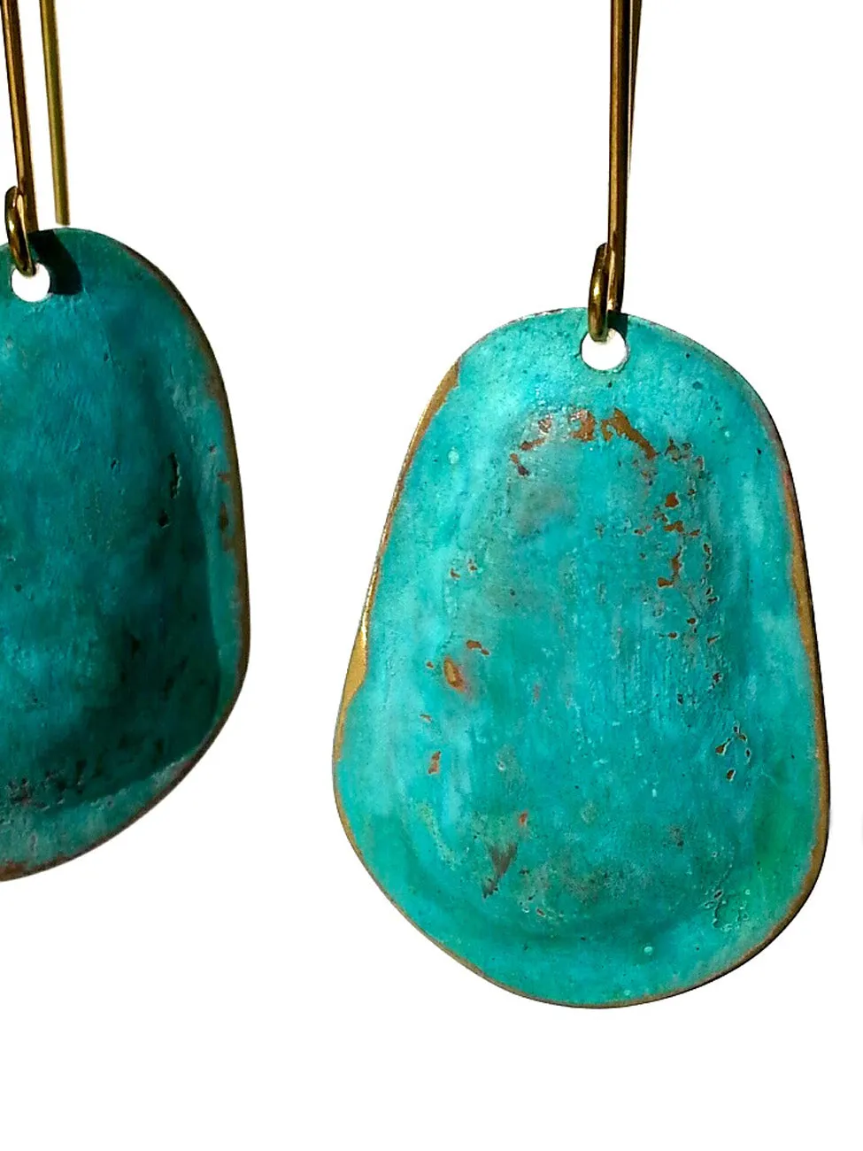 Earrings Small Drop Patina