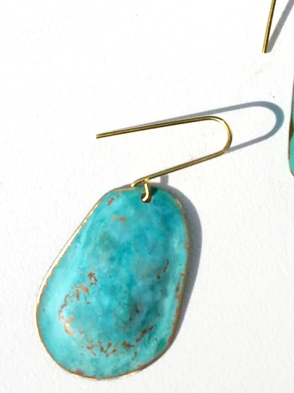 Earrings Small Drop Patina