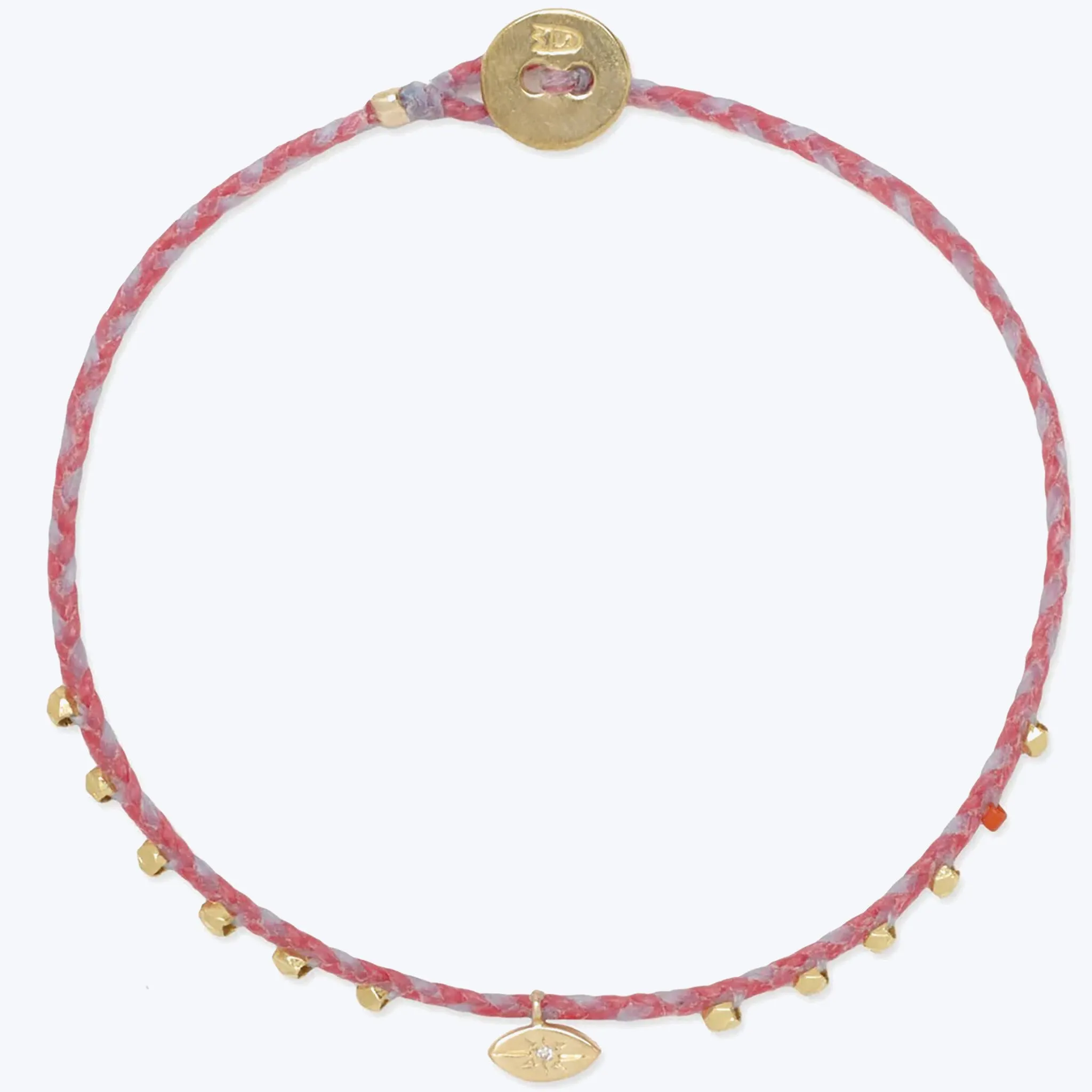 Easygoing Diamond Eye Charm Bracelet in Hot Pink & Sky