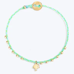 Easygoing Diamond Shroom Charm Bracelet in Blue-Green