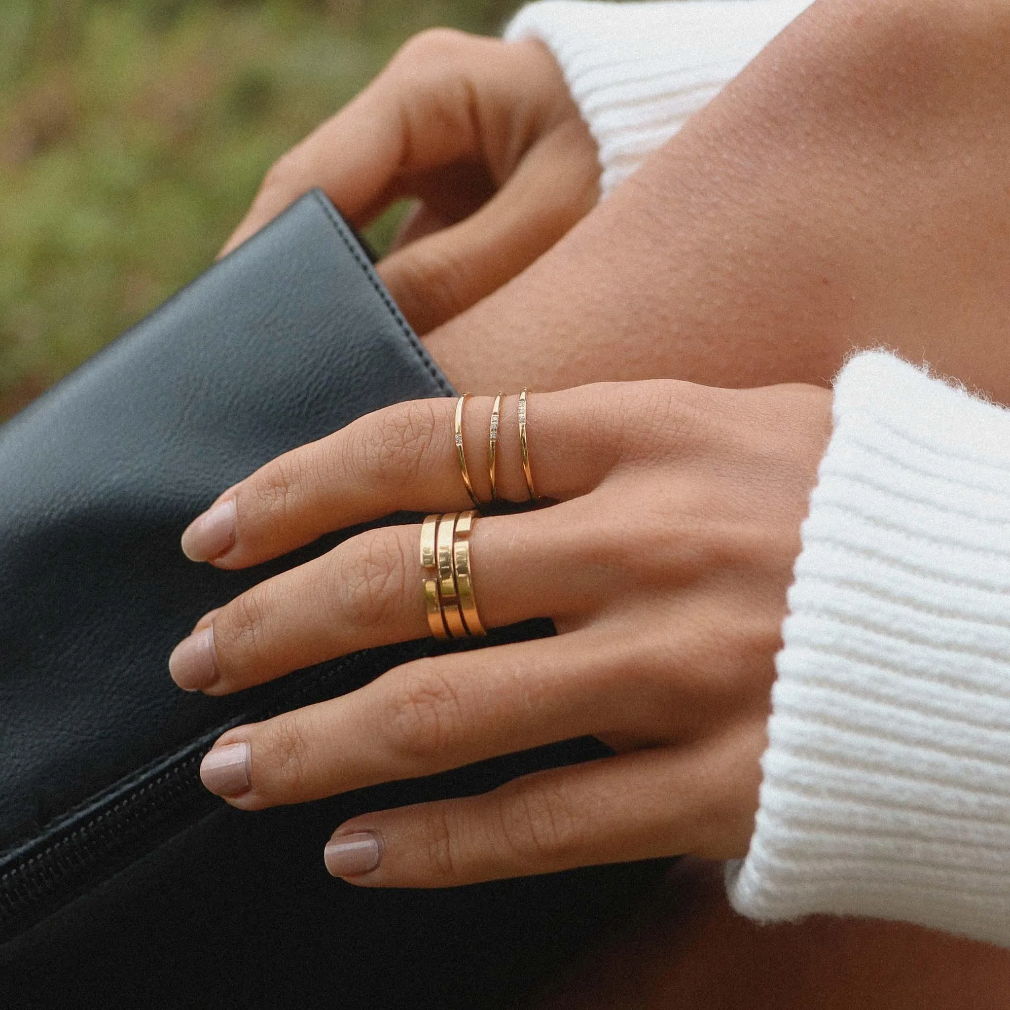 Elia Gold Stacker Ring