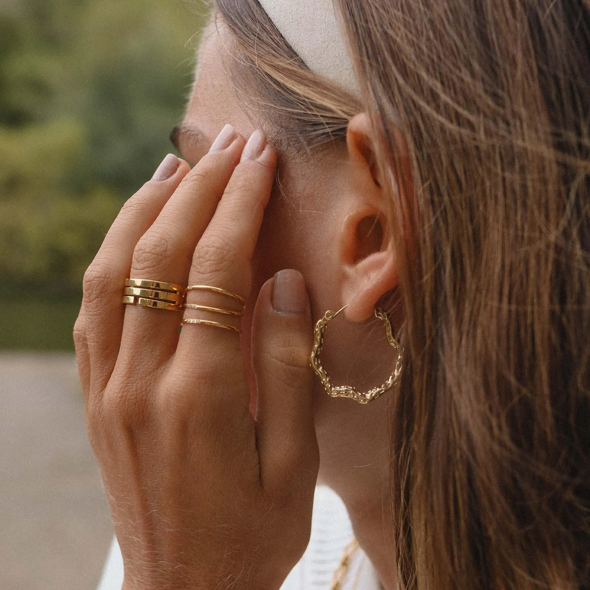 Elia Gold Stacker Ring