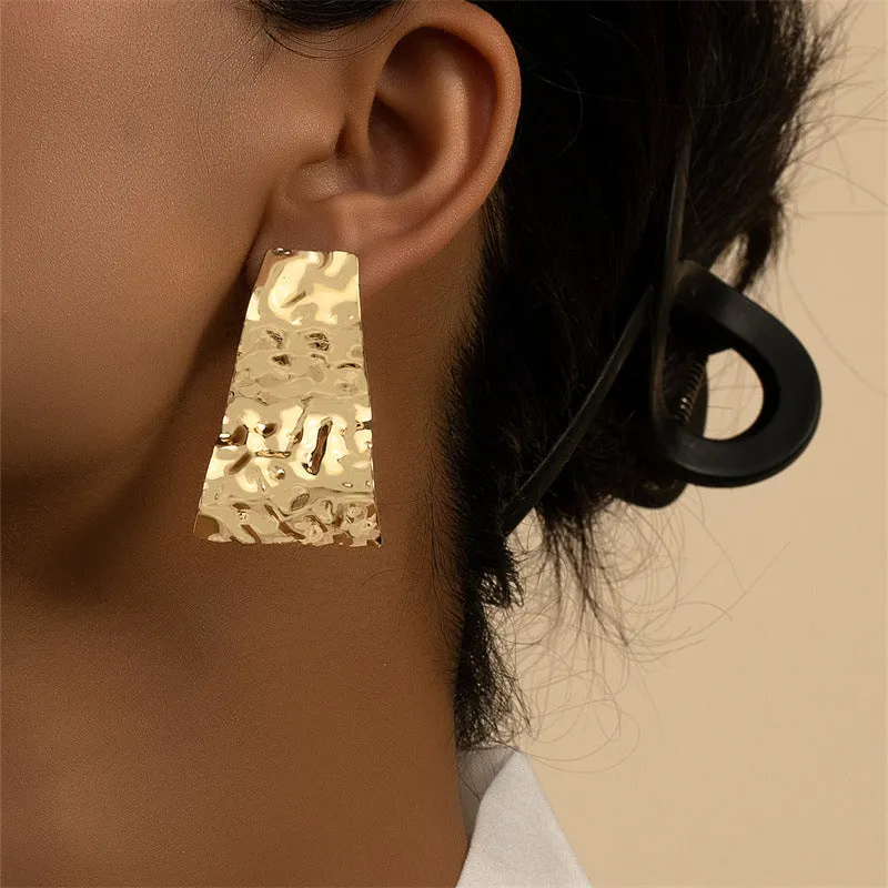 Geometry Chic Metal Earrings - Vienna Verve Collection