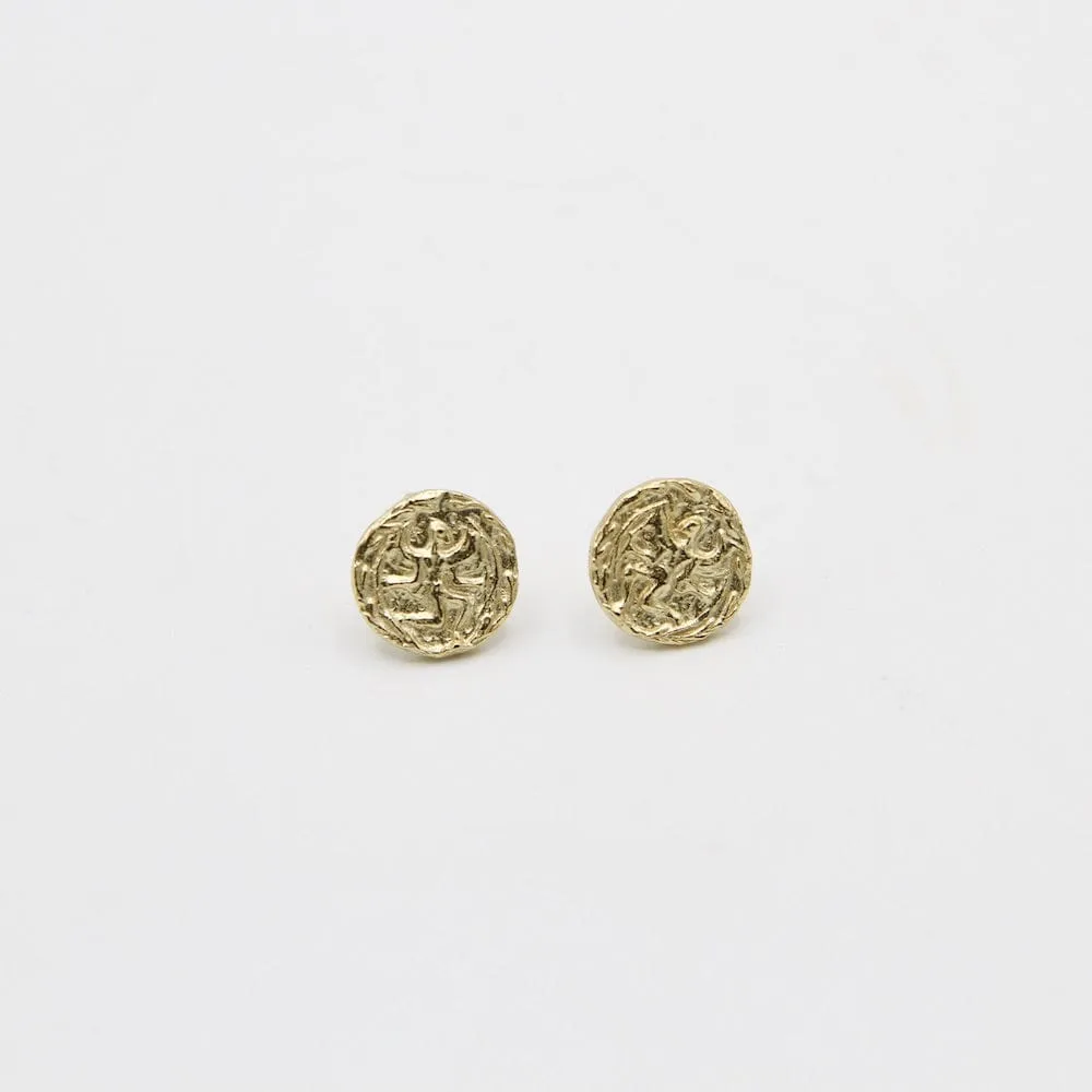 Gold Boreas Stud Earrings