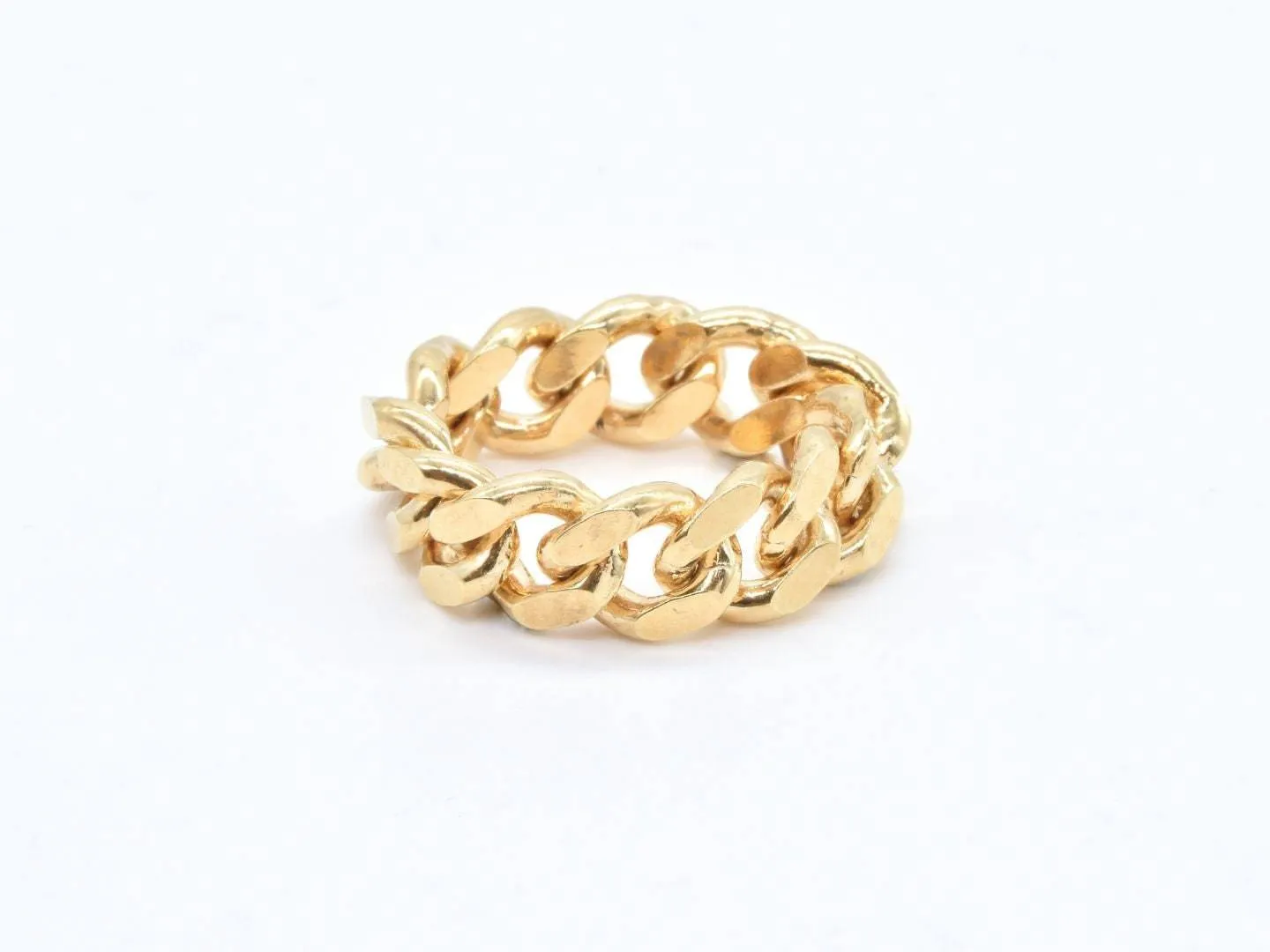 Gold Chain Ring - Chunky Gold Ring - Modern Chain Ring