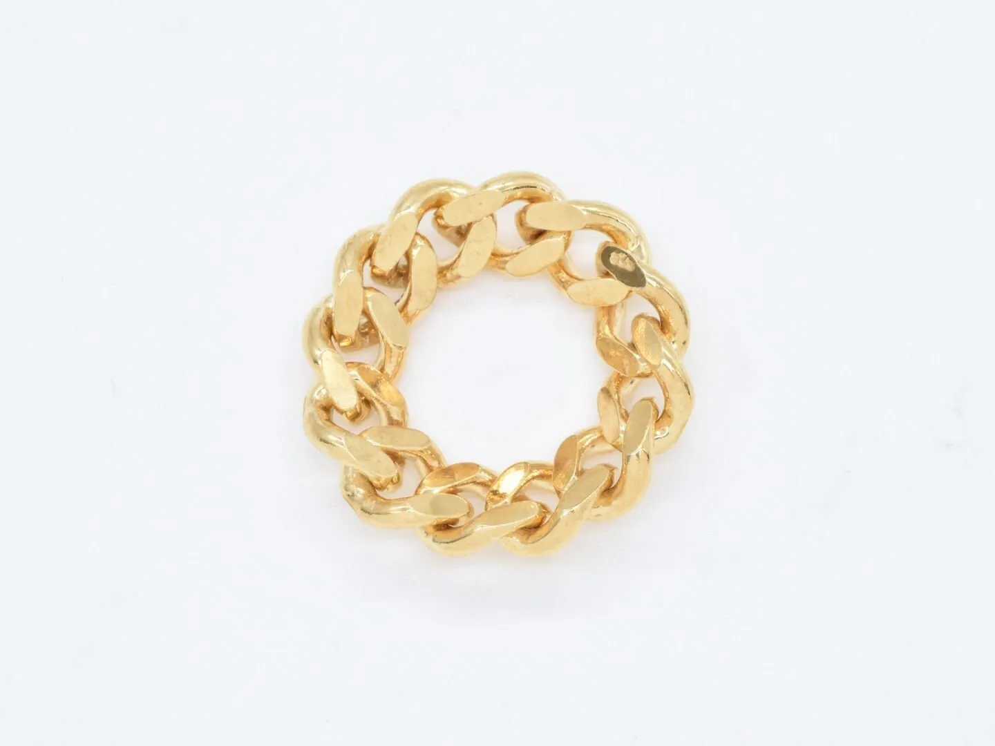 Gold Chain Ring - Chunky Gold Ring - Modern Chain Ring