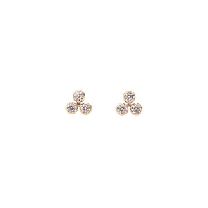 Gold Filled Tri-Crystal Studs