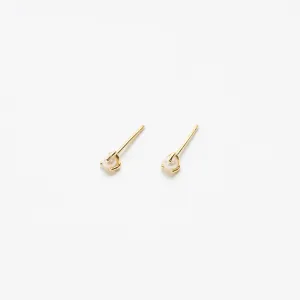 Gold Vermeil Prong Set Pearl Studs