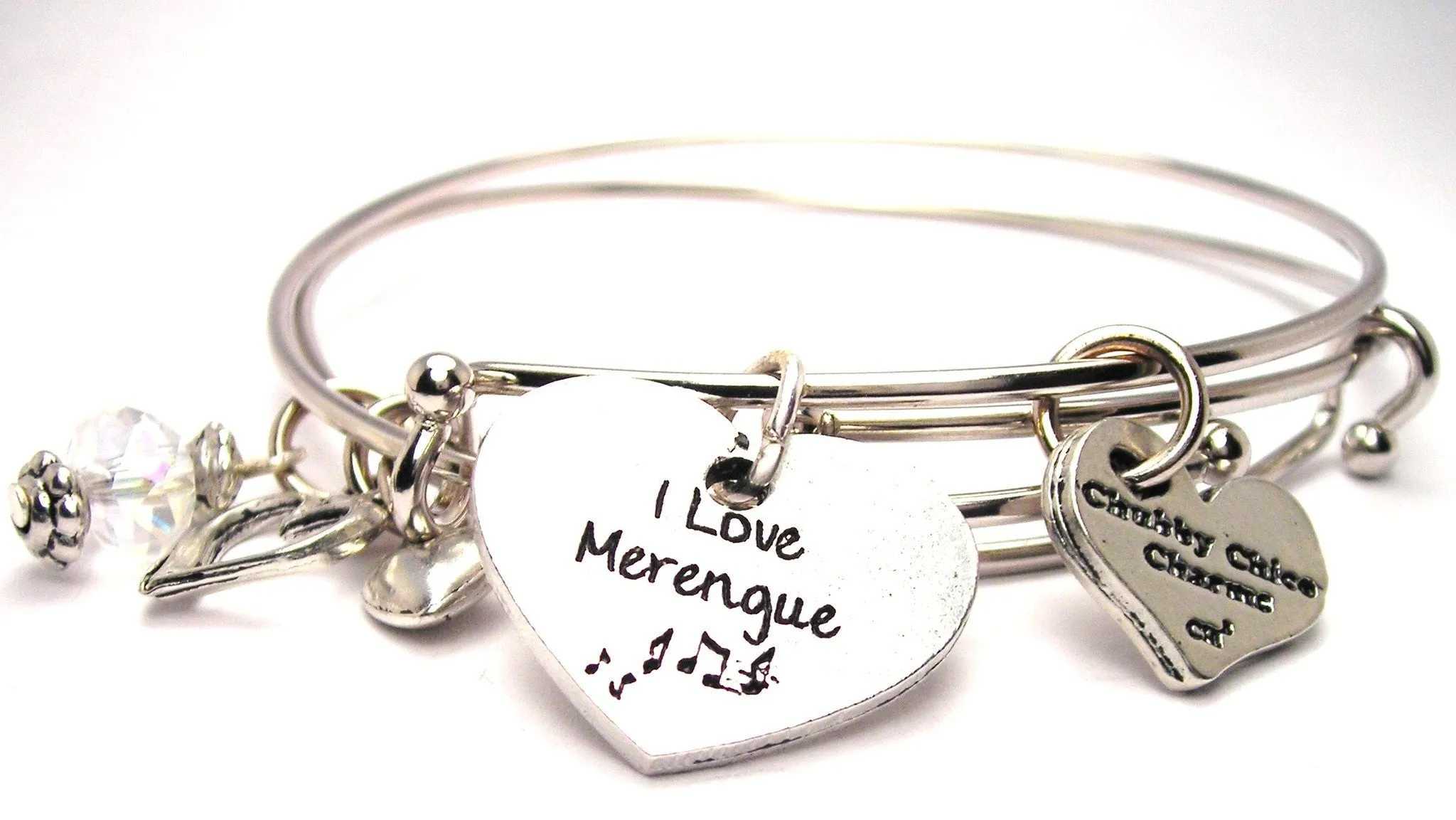 I Love Merengue Expandable Bangle Bracelet Set