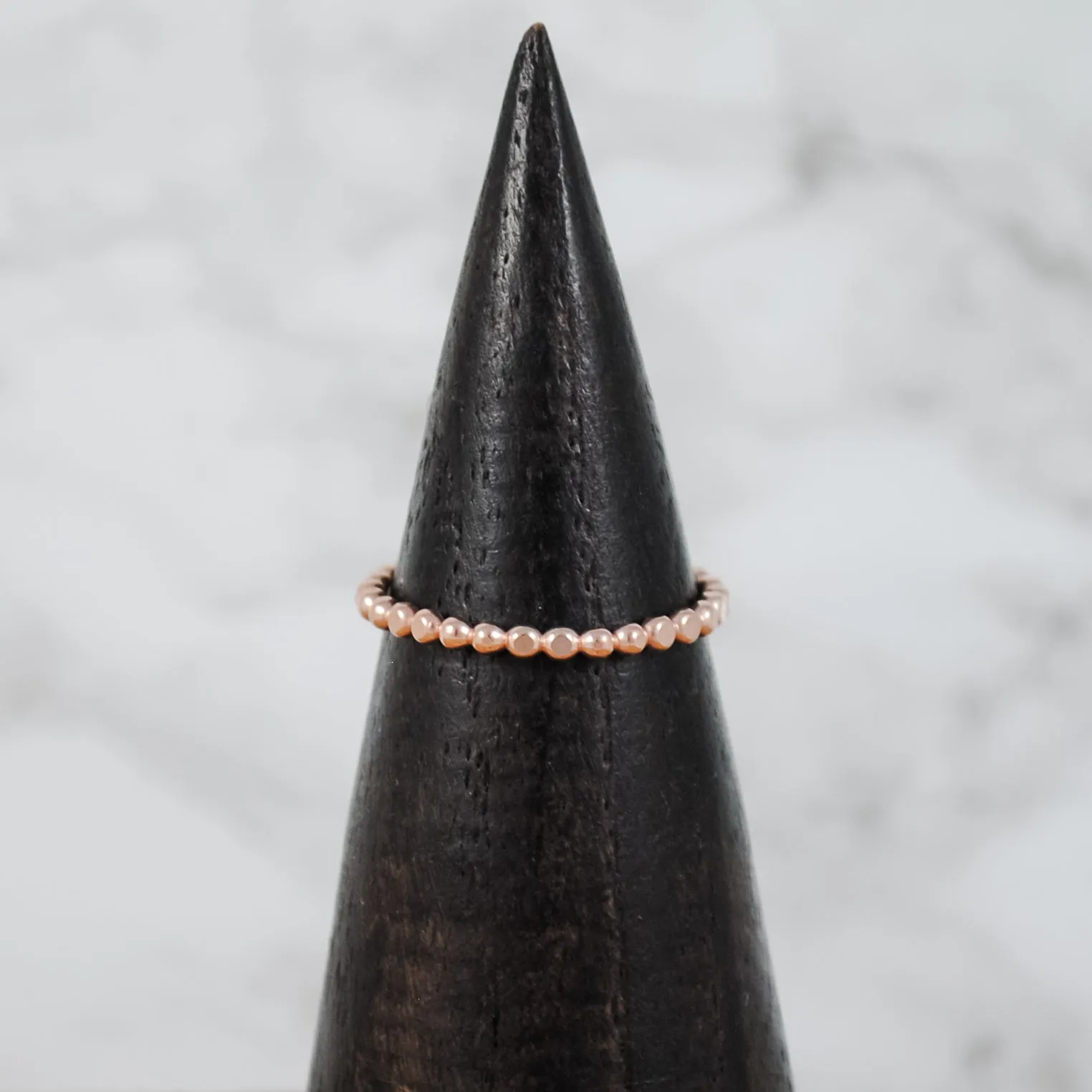 Individual Stacking Ring In Various Textures - rose gold-filled