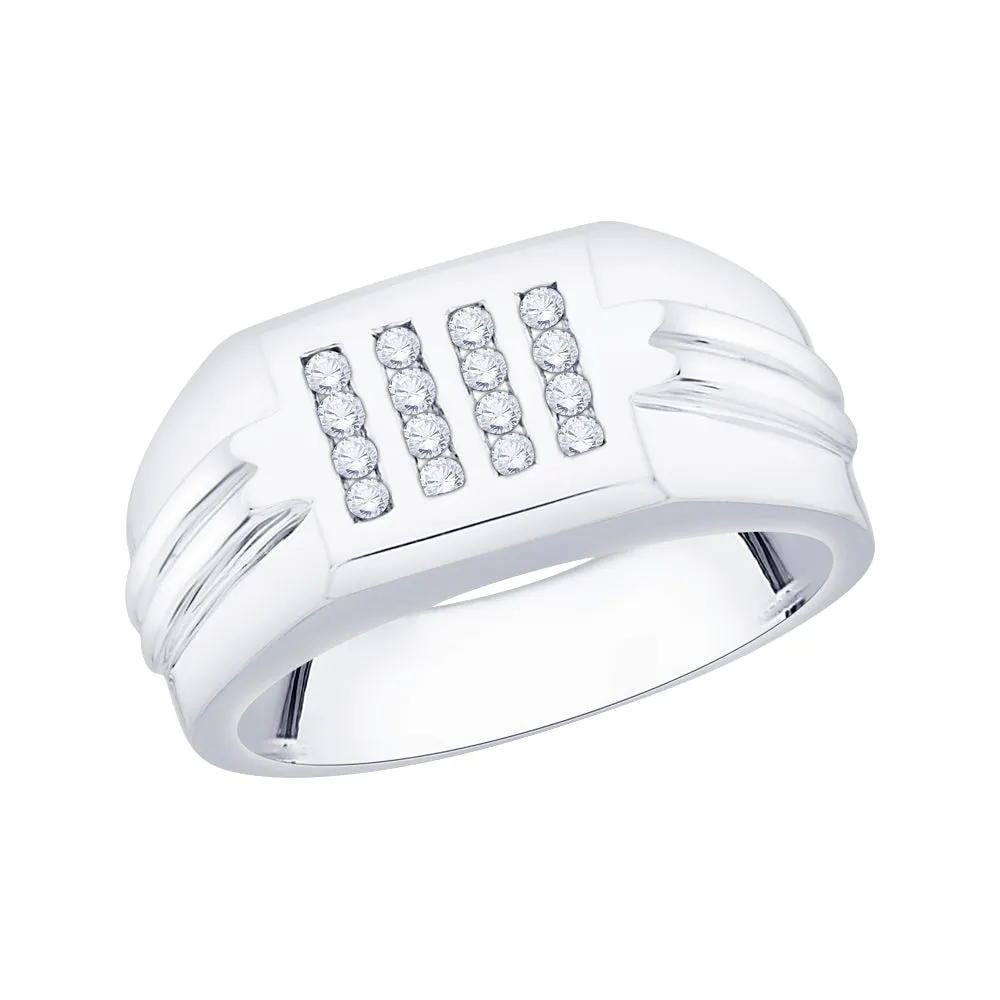 KATARINA 1/4 cttw Channel Set Diamond Men's Ring