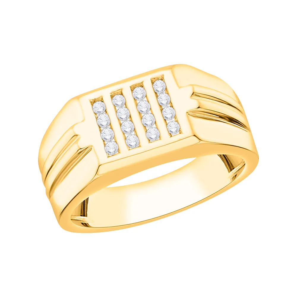 KATARINA 1/4 cttw Channel Set Diamond Men's Ring